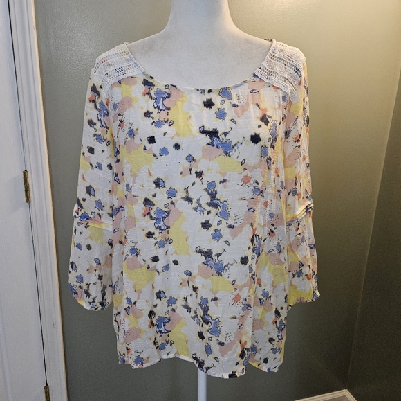 Hope & Harlow Tops - Hope & Harlow Multicolor Women's Size Large L Shirt Blouse